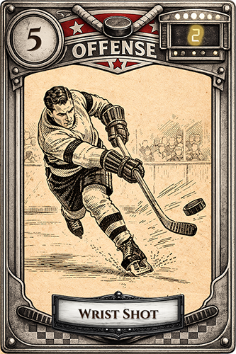 Wrist shot offense play card
